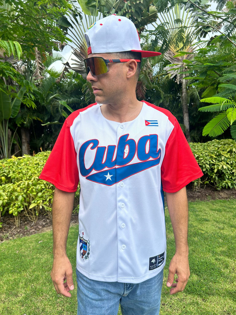 Cuba baseball jersey Cuba flag