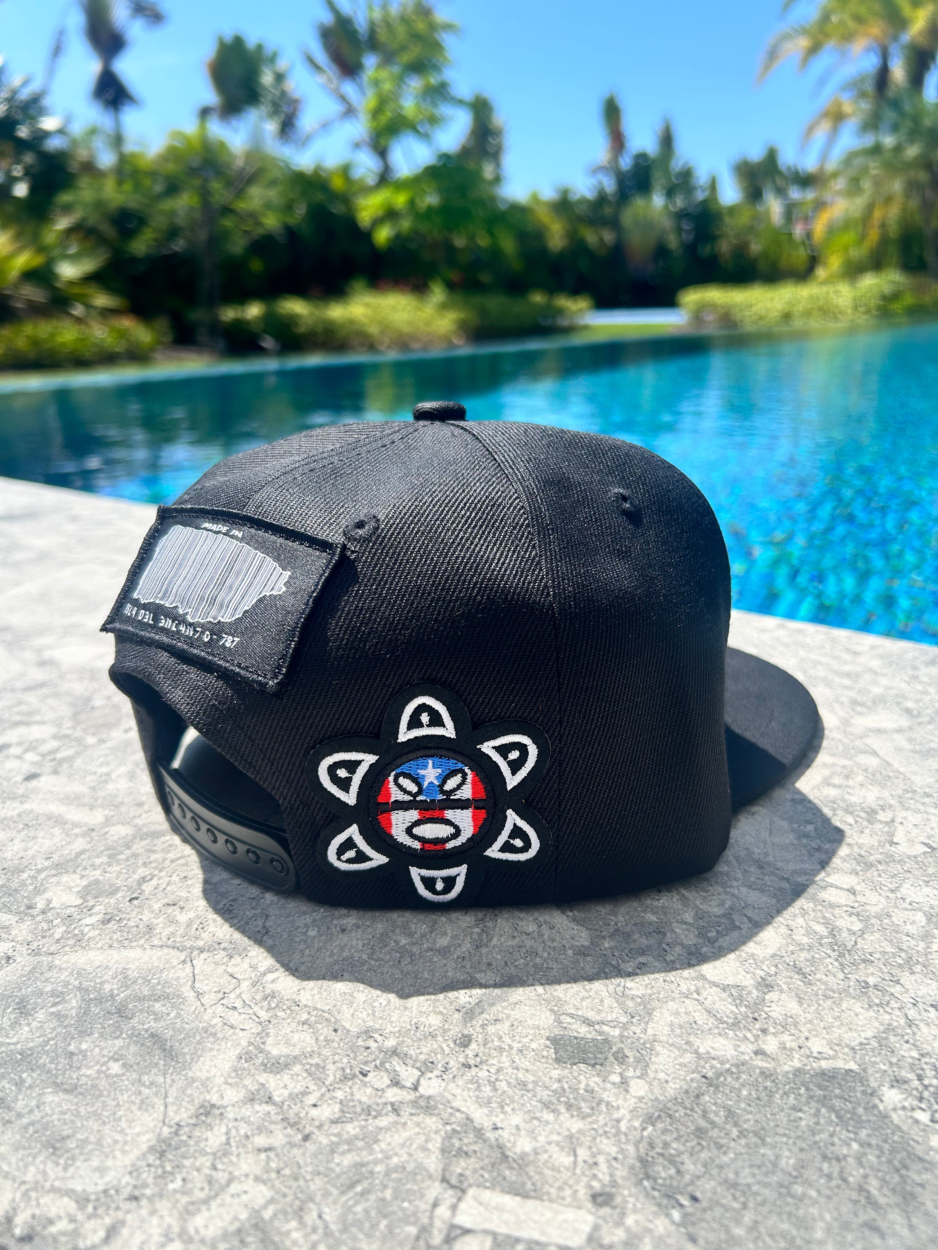 Puerto Rico Caps Black Black V3 Snapback One Size Fit All