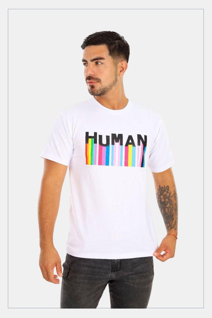 Pride t-shirt LGTBQ community Gay model Human, white - Tainowears NYC
