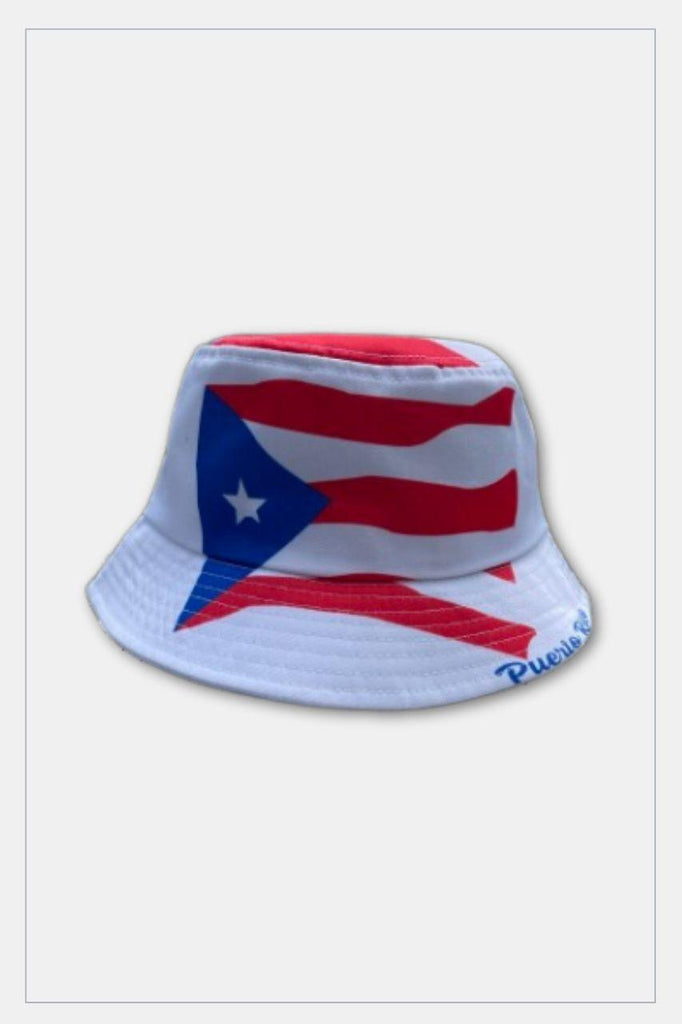 Puerto Rico Bucket Hats White - Tainowears NYC