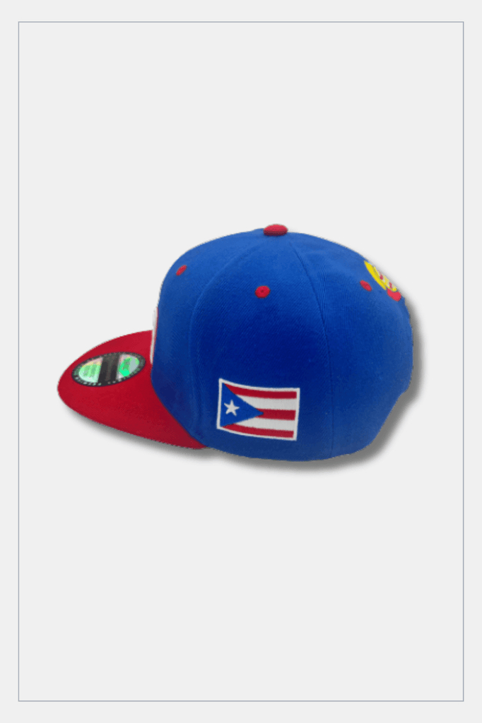 Puerto Rico Caps Exclusive Design Blue Red PR White - Tainowears NYC