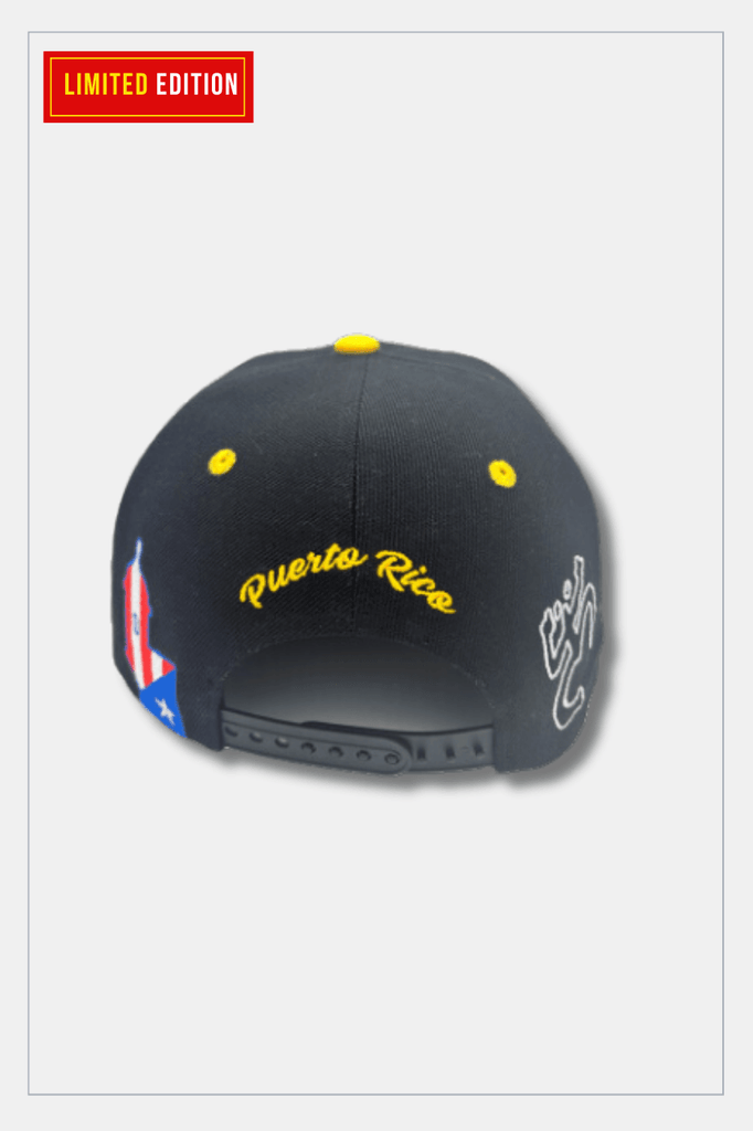 Puerto Rico Caps Exclusive Design PR Black - Tainowears NYC