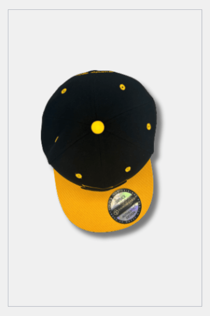 Puerto Rico Caps Exclusive Design PR Golden Yellow Black - Tainowears NYC