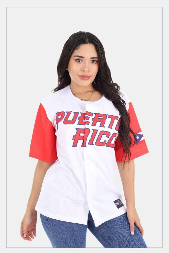 Puerto Rico Classic Jersey White Red - Tainowears NYC