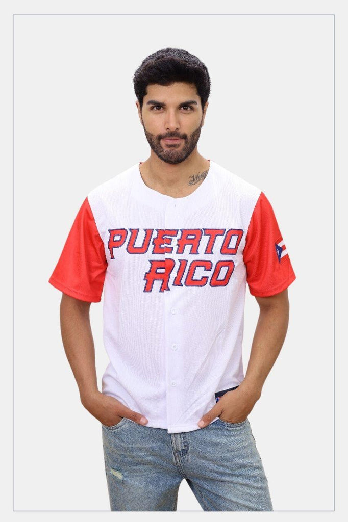 Puerto Rico Classic Jersey White Red  Red