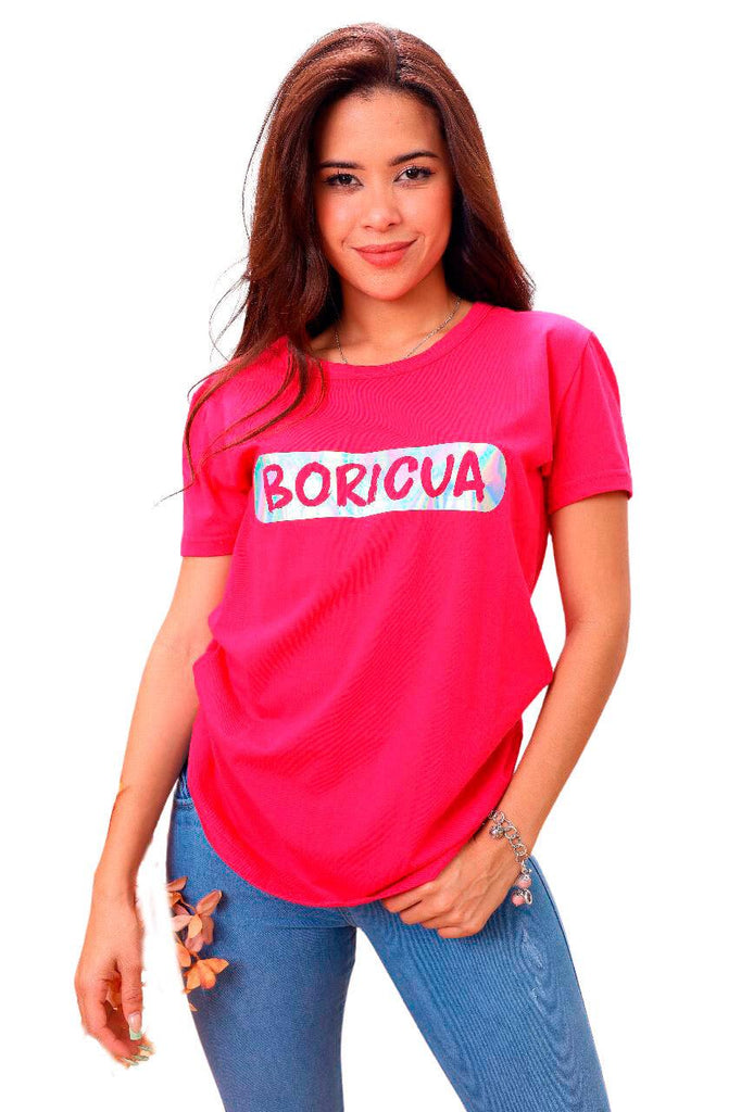Puerto Rico t-shirt, Pink Boricua - Tainowears NYC