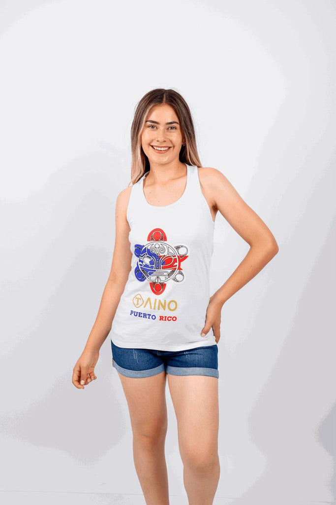Puerto Rico Taino Sun White Tank top Fit Size - Shop Now! - Tainowears NYC